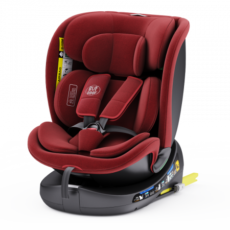 BUF BOOF B-Joy DELUXE iSize Autósülés, 360 °-os, 0-36 kg-os forgatással, 40-150 cm, Red [6]
