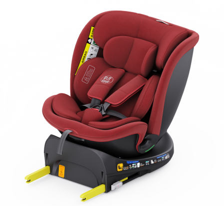 BUF BOOF B-Joy DELUXE iSize Autósülés, 360 °-os, 0-36 kg-os forgatással, 40-150 cm, Red [10]