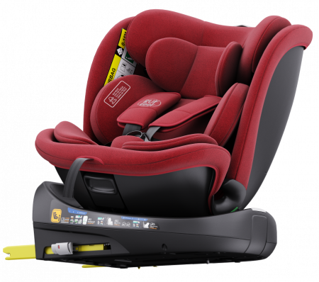 Autós ülés csoport 0-1-2-3 - BUF BOOF B-Joy DELUXE iSize Autósülés, 360 °-os, 0-36 kg-os forgatással, 40-150 cm, Red