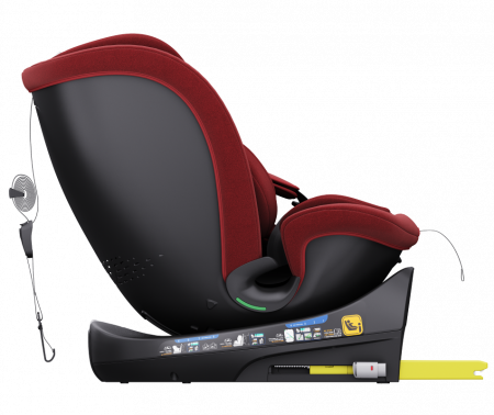 BUF BOOF B-Joy DELUXE iSize Autósülés, 360 °-os, 0-36 kg-os forgatással, 40-150 cm, Red [11]