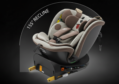 BUF BOOF B-Joy DELUXE iSize Autósülés, 360 °-os, 0-36 kg-os forgatással, 40-150 cm, BrownDOG [6]