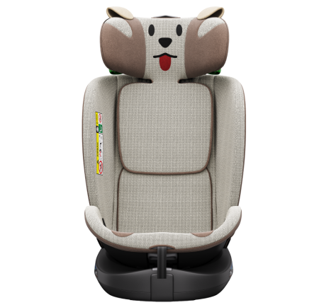 BUF BOOF B-Joy DELUXE iSize Autósülés, 360 °-os, 0-36 kg-os forgatással, 40-150 cm, BrownDOG [14]