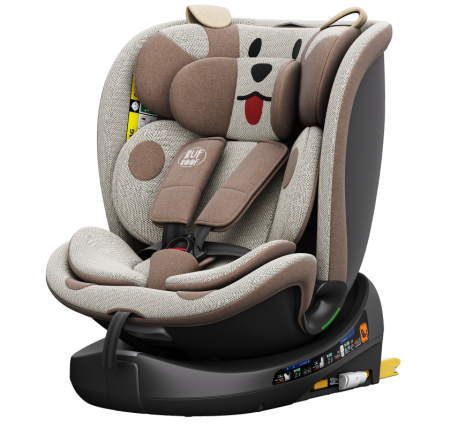 iSize - BUF BOOF B-Joy DELUXE iSize Autósülés, 360 °-os, 0-36 kg-os forgatással, 40-150 cm, BrownDOG