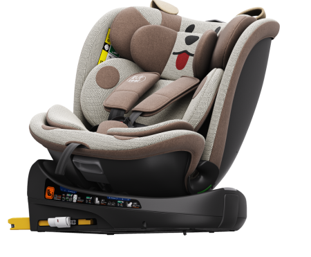 BUF BOOF B-Joy DELUXE iSize Autósülés, 360 °-os, 0-36 kg-os forgatással, 40-150 cm, BrownDOG [13]
