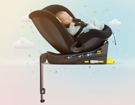 BUF BOOF® N-Fix iSize autós gyerekülés, ISOFIX, 360° forgatható, támasztóláb, 165° dönthető alvópozíció, 40–150 cm [6]
