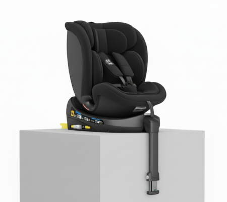 BUF BOOF® N-Fix iSize autós gyerekülés, ISOFIX, 360° forgatható, támasztóláb, 165° dönthető alvópozíció, 40–150 cm [9]