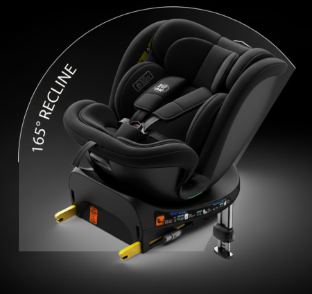 BUF BOOF® N-Fix iSize autós gyerekülés, ISOFIX, 360° forgatható, támasztóláb, 165° dönthető alvópozíció, 40–150 cm [7]