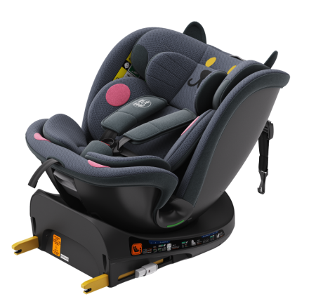 BUF BOOF B-Joy DELUXE iSize Autósülés, 360 °-os, 0-36 kg-os forgatással, 40-150 cm, DarkGreyCAT [13]