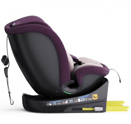 BUF BOOF B-Joy DELUXE iSize Autósülés, 360 °-os, 0-36 kg-os forgatással, 40-150 cm, Purple [10]