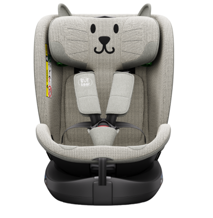 BUF BOOF B-Joy DELUXE iSize Autósülés, 360 °-os, 0-36 kg-os forgatással, 40-150 cm, LightGreyCAT [19]