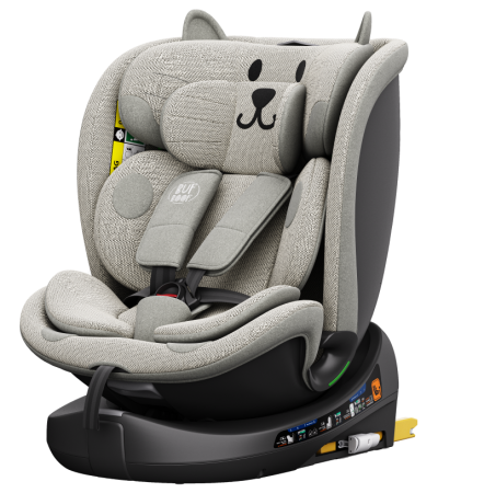 Autós ülés csoport 0-1-2-3 - BUF BOOF B-Joy DELUXE iSize Autósülés, 360 °-os, 0-36 kg-os forgatással, 40-150 cm, LightGreyCAT