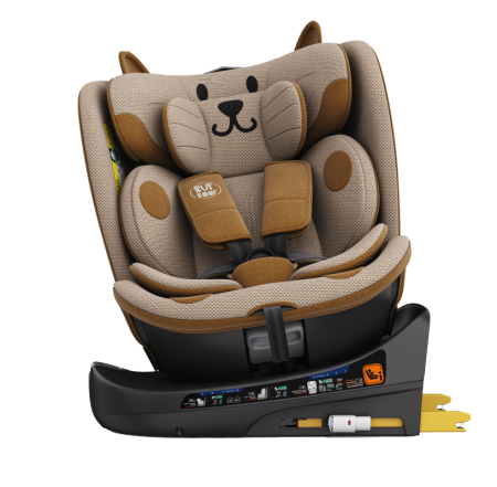 BUF BOOF B-Joy DELUXE iSize Autósülés, 360 °-os, 0-36 kg-os forgatással, 40-150 cm, OrangeCAT [13]