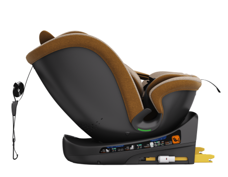 BUF BOOF B-Joy DELUXE iSize Autósülés, 360 °-os, 0-36 kg-os forgatással, 40-150 cm, OrangeCAT [15]