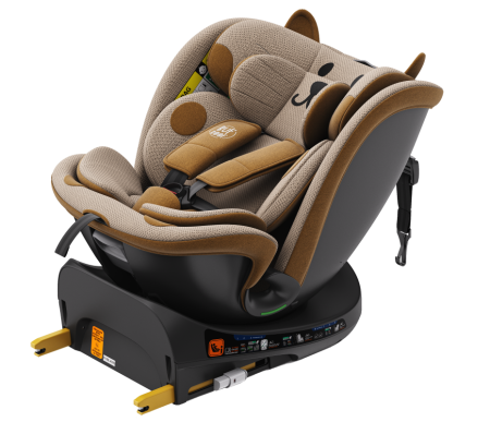 BUF BOOF B-Joy DELUXE iSize Autósülés, 360 °-os, 0-36 kg-os forgatással, 40-150 cm, OrangeCAT [9]