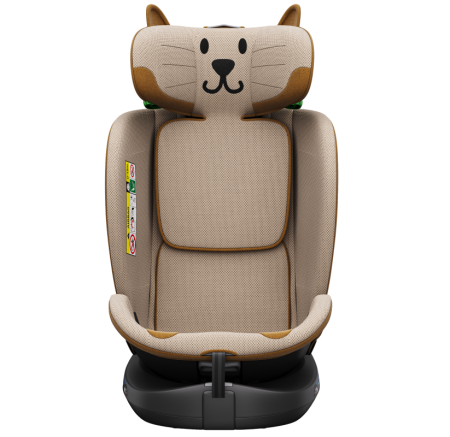 BUF BOOF B-Joy DELUXE iSize Autósülés, 360 °-os, 0-36 kg-os forgatással, 40-150 cm, OrangeCAT [12]