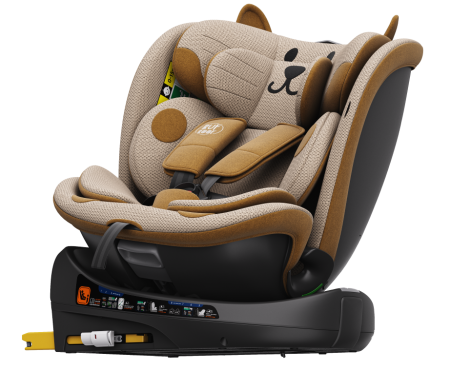 BUF BOOF B-Joy DELUXE iSize Autósülés, 360 °-os, 0-36 kg-os forgatással, 40-150 cm, OrangeCAT [10]