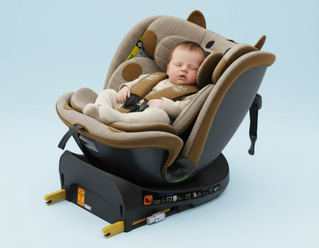 BUF BOOF B-Joy DELUXE iSize Autósülés, 360 °-os, 0-36 kg-os forgatással, 40-150 cm, OrangeCAT [1]