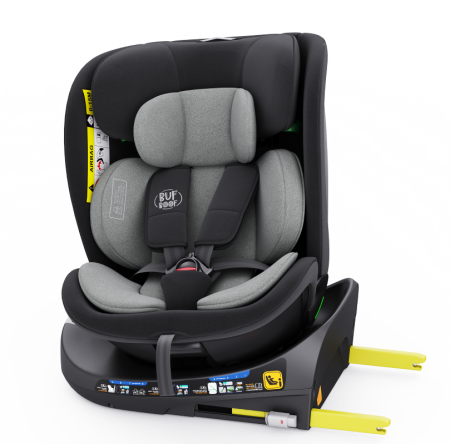 BUF BOOF B-Joy DELUXE iSize Autósülés, 360 °-os, 0-36 kg-os forgatással, 40-150 cm, Grey [4]