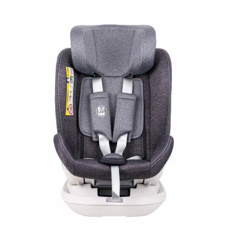 BUF BOOF Platinum DELUXE iSize Autósülés, 360 °-os, 0-36 kg-os forgatással, Top Tether 40-150 cm, Grey [9]