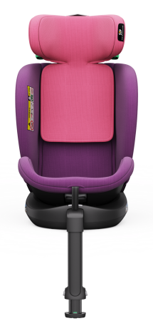 BUF BOOF® N-Fix iSize autós gyerekülés, ISOFIX, 360° forgatható, támasztóláb, 165° dönthető alvópozíció, 40–150 cm Pink [12]