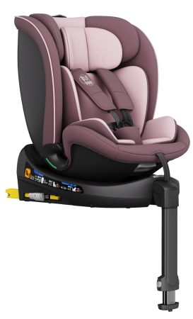 BUF BOOF® N-Fix iSize autós gyerekülés, ISOFIX, 360° forgatható, támasztóláb, 165° dönthető alvópozíció, 40–150 cm LightPurple [10]
