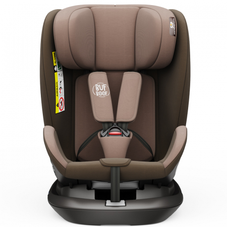 BUF BOOF Platinum DELUXE iSize Autósülés, 360 °-os, 0-36 kg-os forgatással, Top Tether 40-150 cm, Coffee [9]