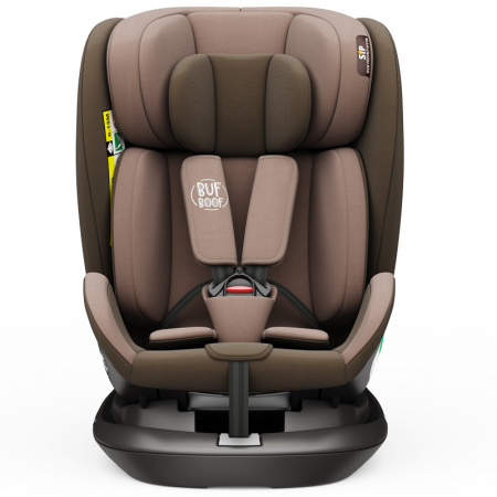 BUF BOOF Platinum DELUXE iSize Autósülés, 360 °-os, 0-36 kg-os forgatással, Top Tether 40-150 cm, Coffee [8]