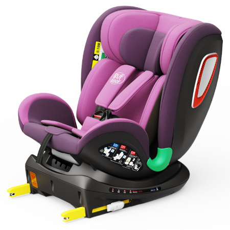 BUF BOOF Platinum DELUXE iSize Autósülés, 360 °-os, 0-36 kg-os forgatással, Top Tether 40-150 cm, Purple [4]