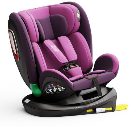 BUF BOOF Platinum DELUXE iSize Autósülés, 360 °-os, 0-36 kg-os forgatással, Top Tether 40-150 cm, Purple [7]