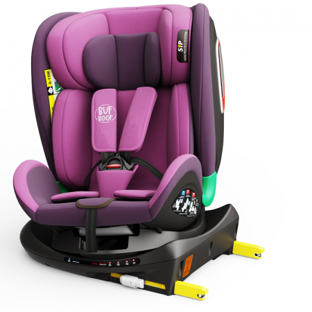 BUF BOOF Platinum DELUXE iSize Autósülés, 360 °-os, 0-36 kg-os forgatással, Top Tether 40-150 cm, Purple [6]