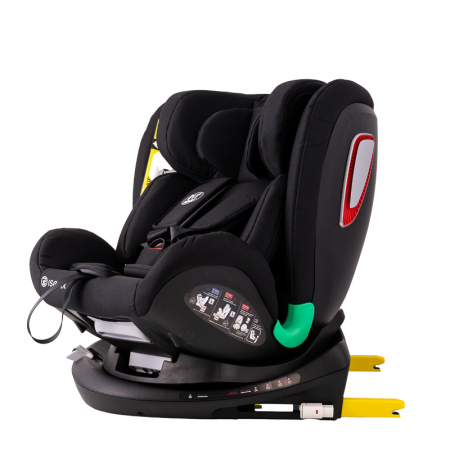 BUF BOOF Platinum DELUXE iSize Autósülés, 360 °-os, 0-36 kg-os forgatással, Top Tether 40-150 cm, BlackJeans [1]