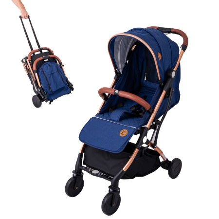 Sport - BUF BOOF® S-16 Könnyű sport babakocsi, 0–36 hónap, teljesen vízszintes 180°-os dönthetőség, összecsukható rendszer trolley funkcióval, DarkBlue