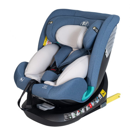 BUF BOOF Saphir Deluxe iSize Autósülés, 360 °-os, 0-36 kg-os forgatással, 40-150 cm, Blue [4]