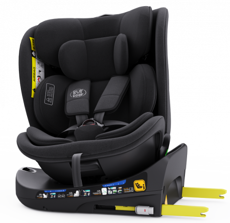 BUF BOOF B-Joy DELUXE iSize Autósülés, 360 °-os, 0-36 kg-os forgatással, 40-150 cm, Black [4]