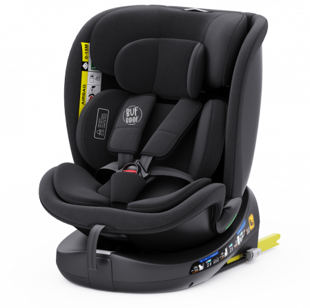 BUF BOOF B-Joy DELUXE iSize Autósülés, 360 °-os, 0-36 kg-os forgatással, 40-150 cm, Black [5]