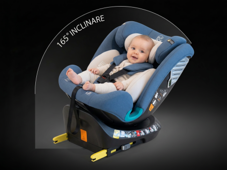BUF BOOF Saphir Deluxe iSize Autósülés, 360 °-os, 0-36 kg-os forgatással, 40-150 cm, Blue [2]