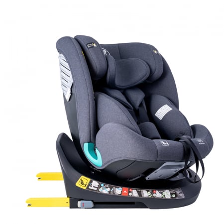 BUF BOOF Saphir Deluxe iSize Autósülés, 360 °-os, 0-36 kg-os forgatással, 40-150 cm, Grey [1]