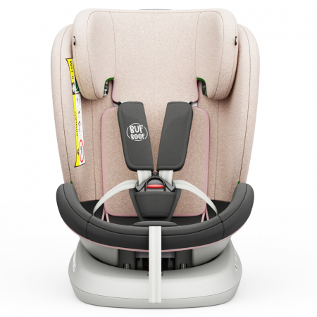 BUF BOOF TWT Plus iSize Autósülés, 360 °-os, 0-36 kg-os forgatással, 40-150 cm, LightPink [6]