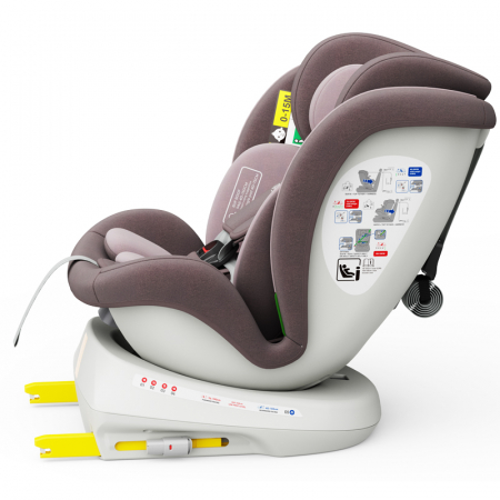 BUF BOOF TWT Plus iSize Autósülés, 360 °-os, 0-36 kg-os forgatással, 40-150 cm, LightRed [6]