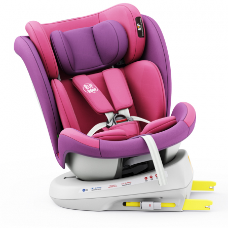 BUF BOOF TWT Plus iSize Autósülés, 360 °-os, 0-36 kg-os forgatással, 40-150 cm, UnicornPink [1]