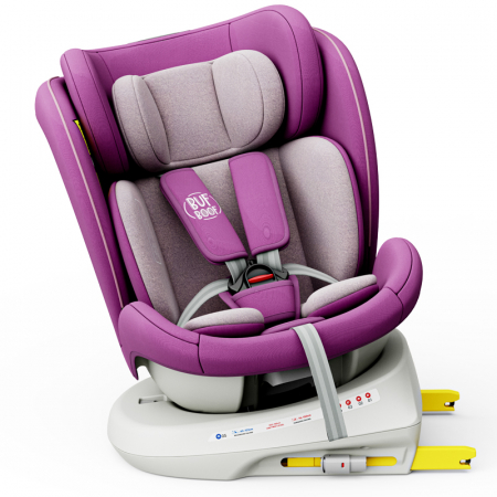 BUF BOOF TWT Plus iSize Autósülés, 360 °-os, 0-36 kg-os forgatással, 40-150 cm, Purple [1]