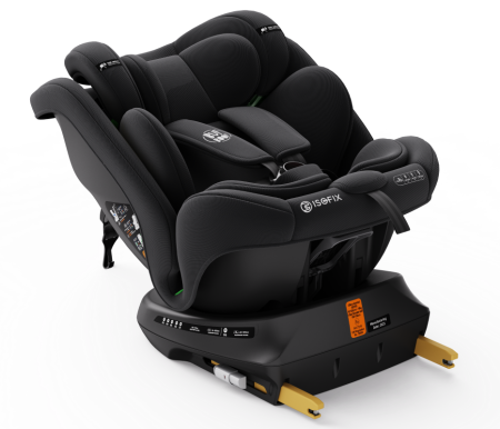 360 fokba elfordítható - BUF BOOF® TWT Plus DELUXE i-Size R129 360°-ban forgatható autós gyerekülés, ISOFIX, 40–150 cm (0–36 kg) BlackJeans