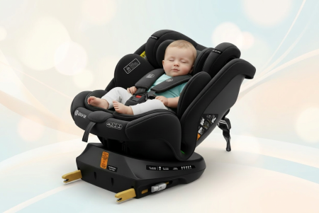 BUF BOOF® TWT Plus DELUXE i-Size R129 360°-ban forgatható autós gyerekülés, ISOFIX, 40–150 cm (0–36 kg) BlackJeans [8]