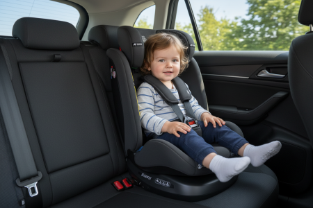 BUF BOOF® TWT Plus DELUXE i-Size R129 360°-ban forgatható autós gyerekülés, ISOFIX, 40–150 cm (0–36 kg) BlackJeans [3]