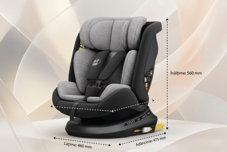 BUF BOOF® TWT Plus DELUXE i-Size R129 360°-ban forgatható autós gyerekülés, ISOFIX, 40–150 cm (0–36 kg) Black [5]