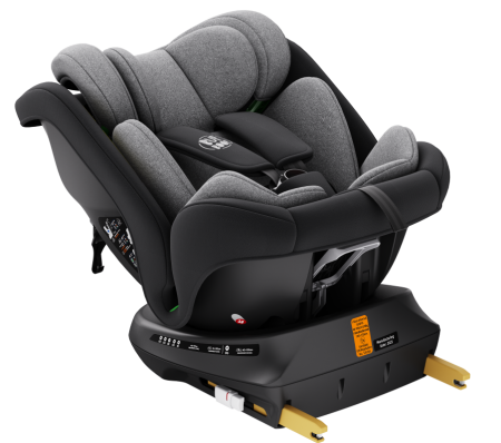 BUF BOOF® TWT Plus DELUXE i-Size R129 360°-ban forgatható autós gyerekülés, ISOFIX, 40–150 cm (0–36 kg) Black [8]