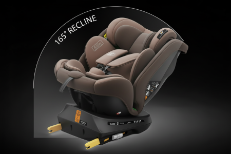 BUF BOOF® TWT Plus DELUXE i-Size R129 360°-ban forgatható autós gyerekülés, ISOFIX, 40–150 cm (0–36 kg) Coffee [4]