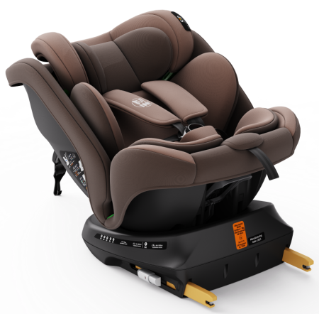 360 fokba elfordítható - BUF BOOF® TWT Plus DELUXE i-Size R129 360°-ban forgatható autós gyerekülés, ISOFIX, 40–150 cm (0–36 kg) Coffee