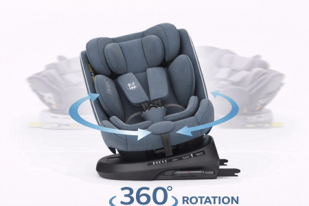 BUF BOOF® TWT Plus DELUXE i-Size R129 360°-ban forgatható autós gyerekülés, ISOFIX, 40–150 cm (0–36 kg) Grey [7]