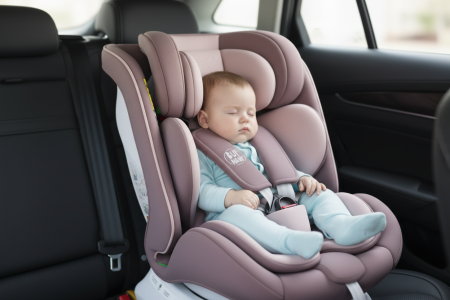 BUF BOOF TWT Plus iSize Autósülés, 360 °-os, 0-36 kg-os forgatással, 40-150 cm, LightPurple [4]